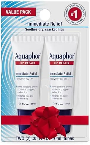 Aquaphor Lip Repair Ointment, Moisturizing Lip Balm Pack, Relieves Dryness, Holiday Gifts for Sel... | Amazon (US)