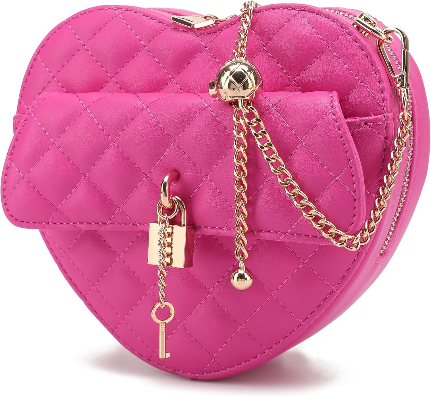 lola mae Heart Shape Crossbody Purse for Women – Cute Valentine’s Gift Handbag, Zip-Around Shoulder Bag for Teens | Amazon (US)