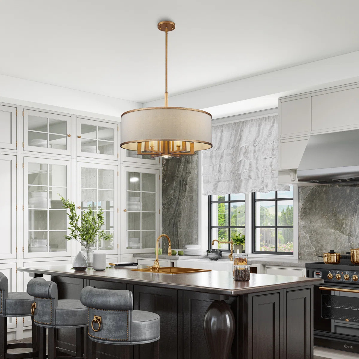 Berthine 7 - Light Dimmable Drum Chandelier | Wayfair North America
