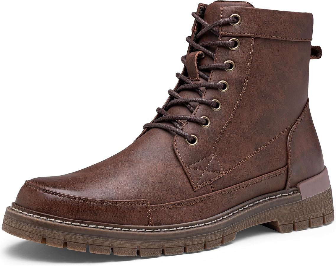 Jousen Mens Boots Casual Motorcycle Boot for Men Chukka Zipper Combat Botas Para Hombre Fashion | Amazon (US)