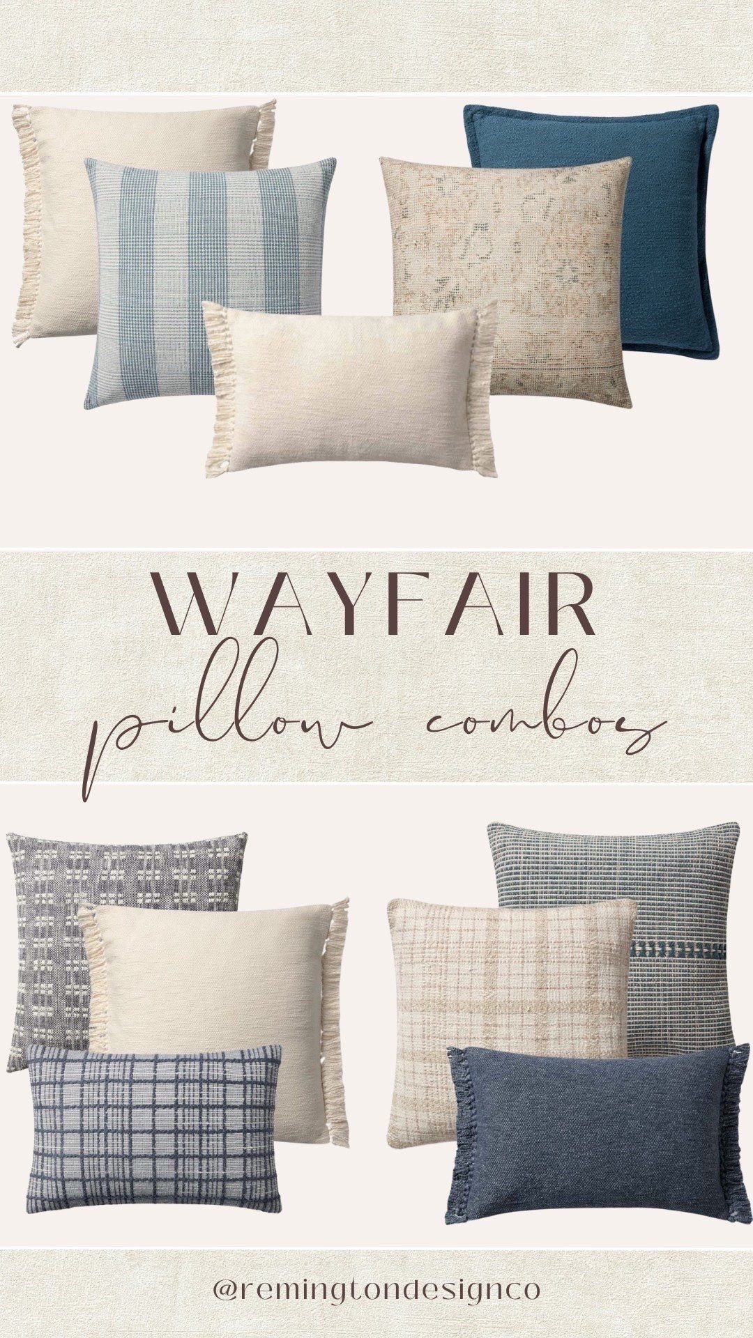 Throw pillows from Wayfair! 
Pillow combos #LTKStyleTip