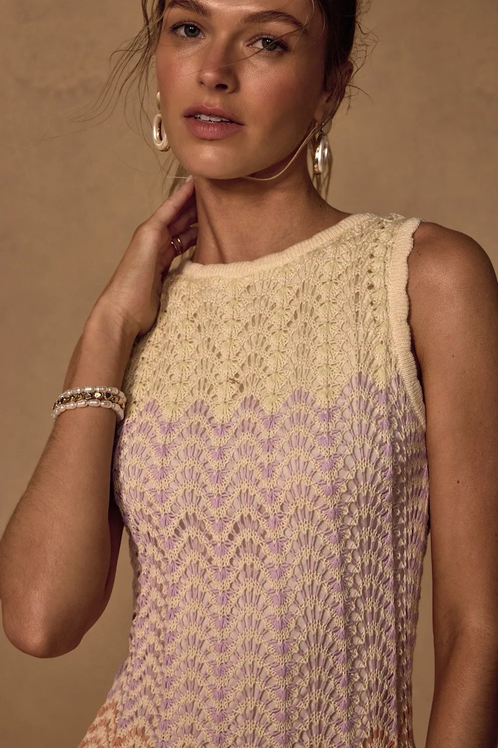 Kirsten Cream Multi Crochet Backless Maxi Dress | Lulus