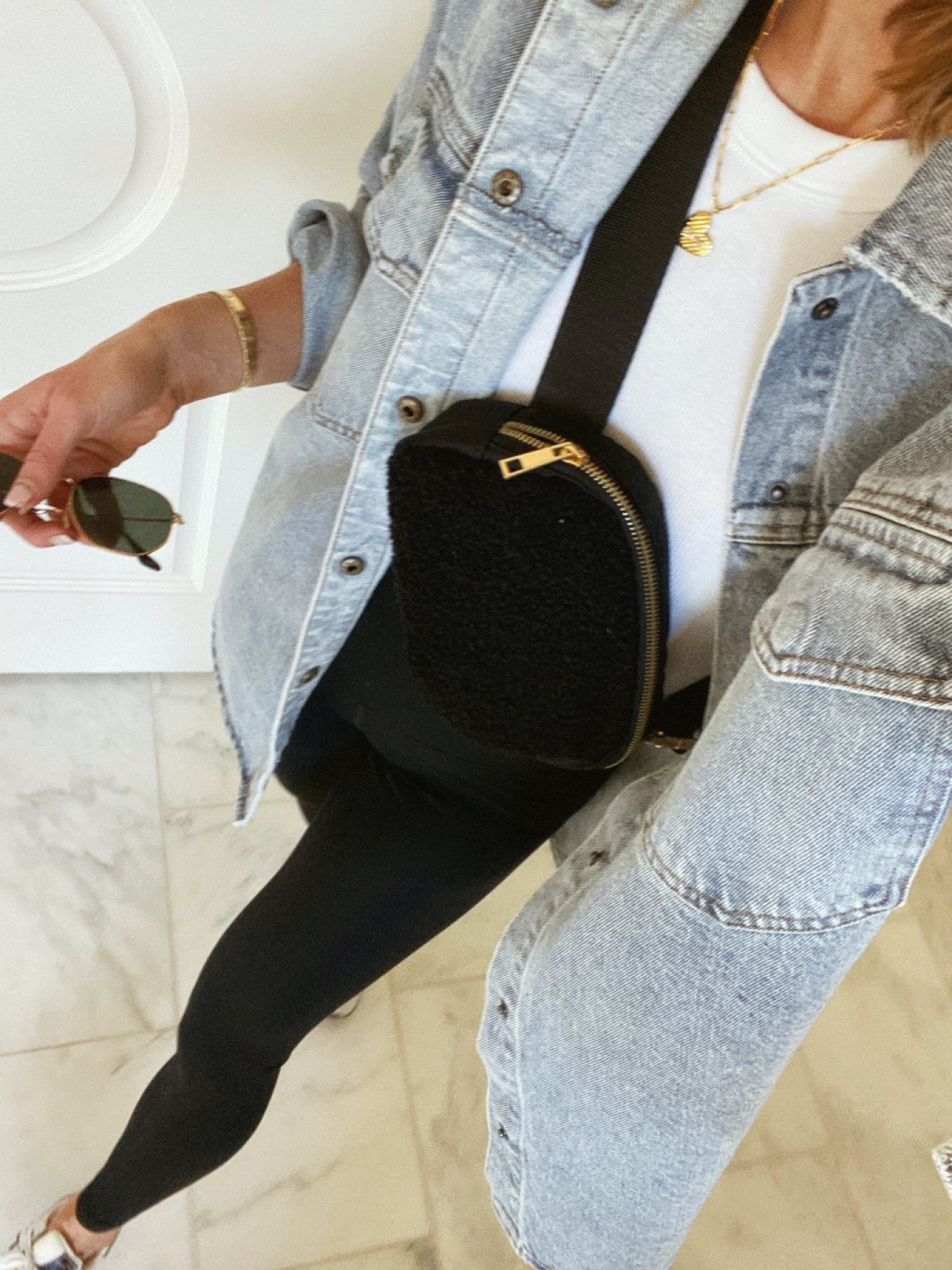 Fall outfit idea - wearing size small in this shacket 