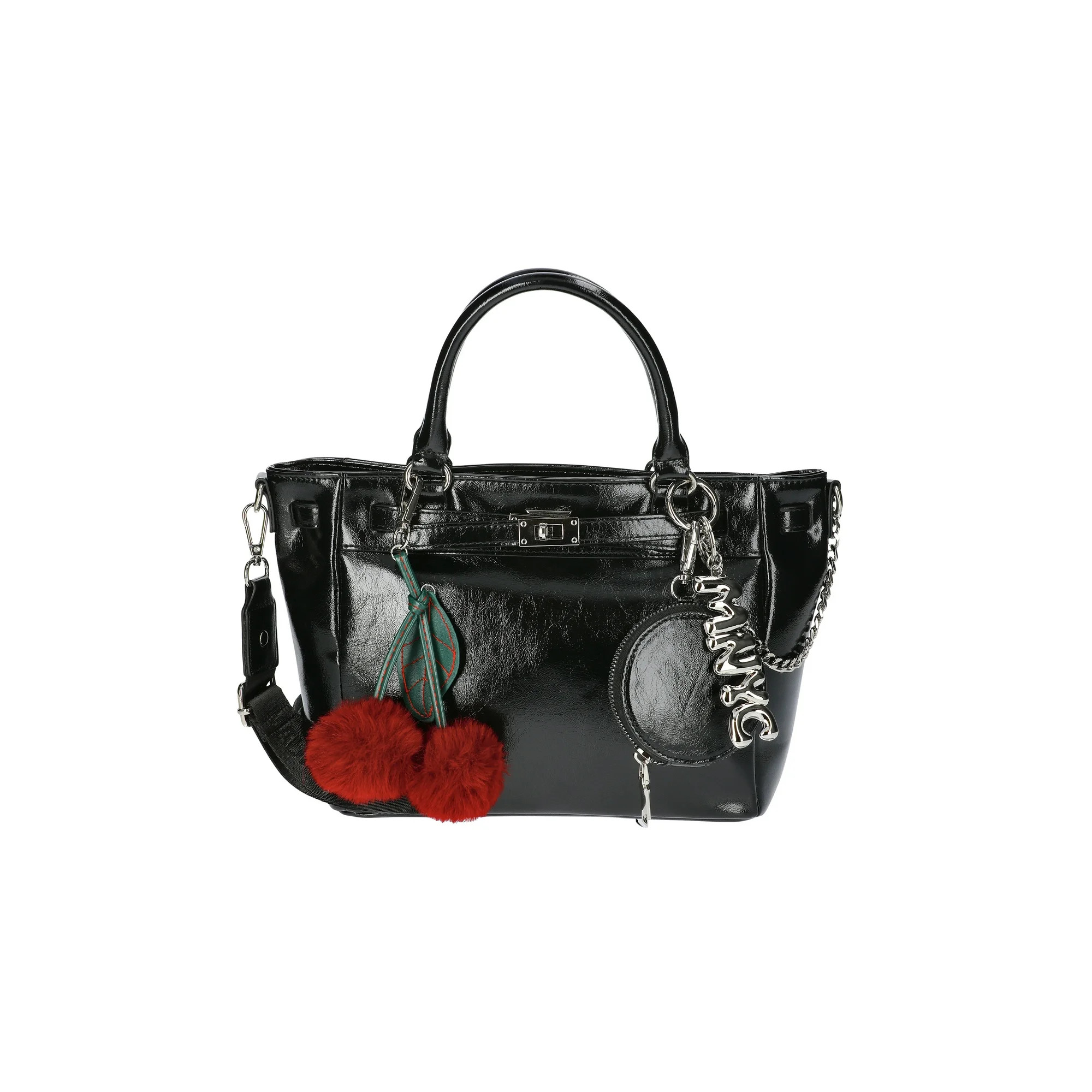 Madden NYC Women's Top Handle Satchel Handbag, Black - Walmart.com | Walmart (US)