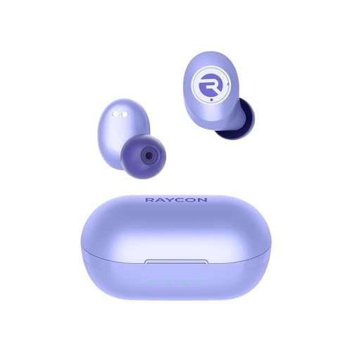 Raycon Everyday Earbuds Classic Bluetooth Wireless with Microphone - Stereo Sound, Active Noise Canceling, in-Ear Bluetooth Headset True Wireless Earbuds 32 Hours Playtime (Purple) | Amazon (US)
