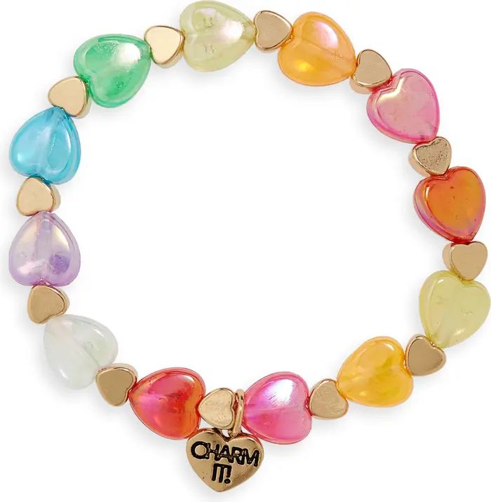 Rainbow Heart Bead Stretch Bracelet | Nordstrom