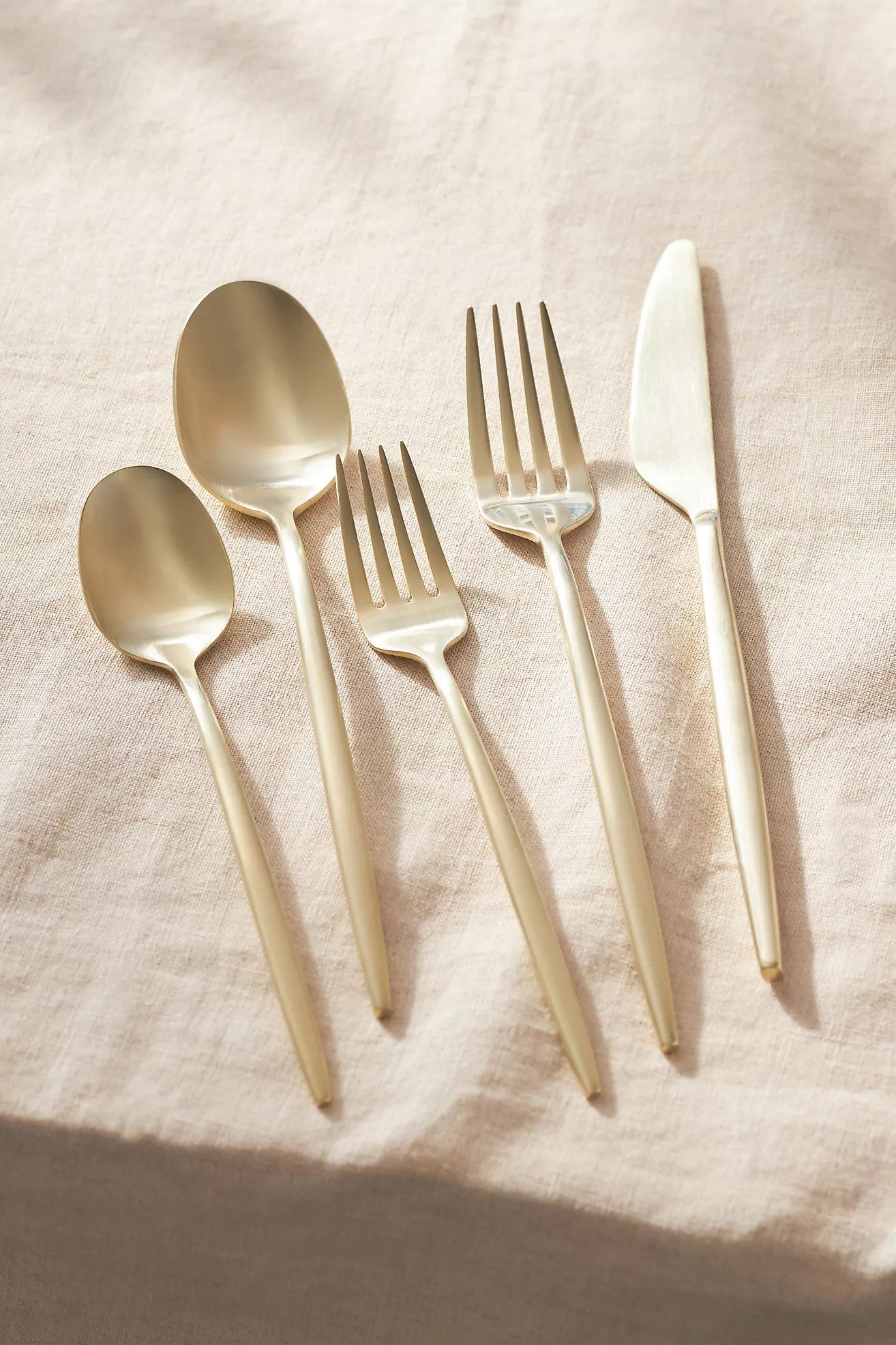 Gaze Satin Flatware 20-Piece Place Setting | Anthropologie (US)