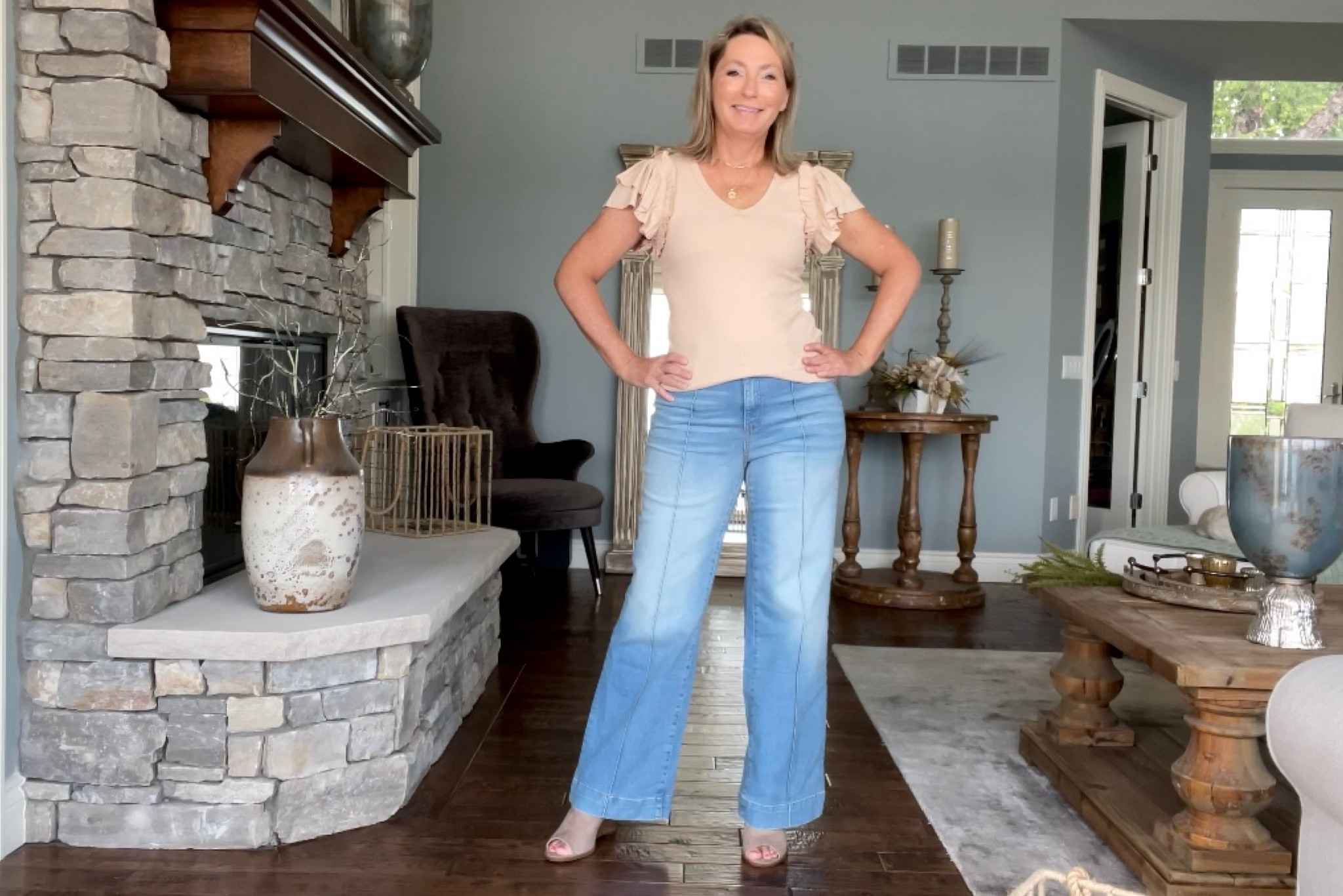 Another option for fall are these light wash flare jeans! Also a great quality at an affordable price. 

#LTKunder50