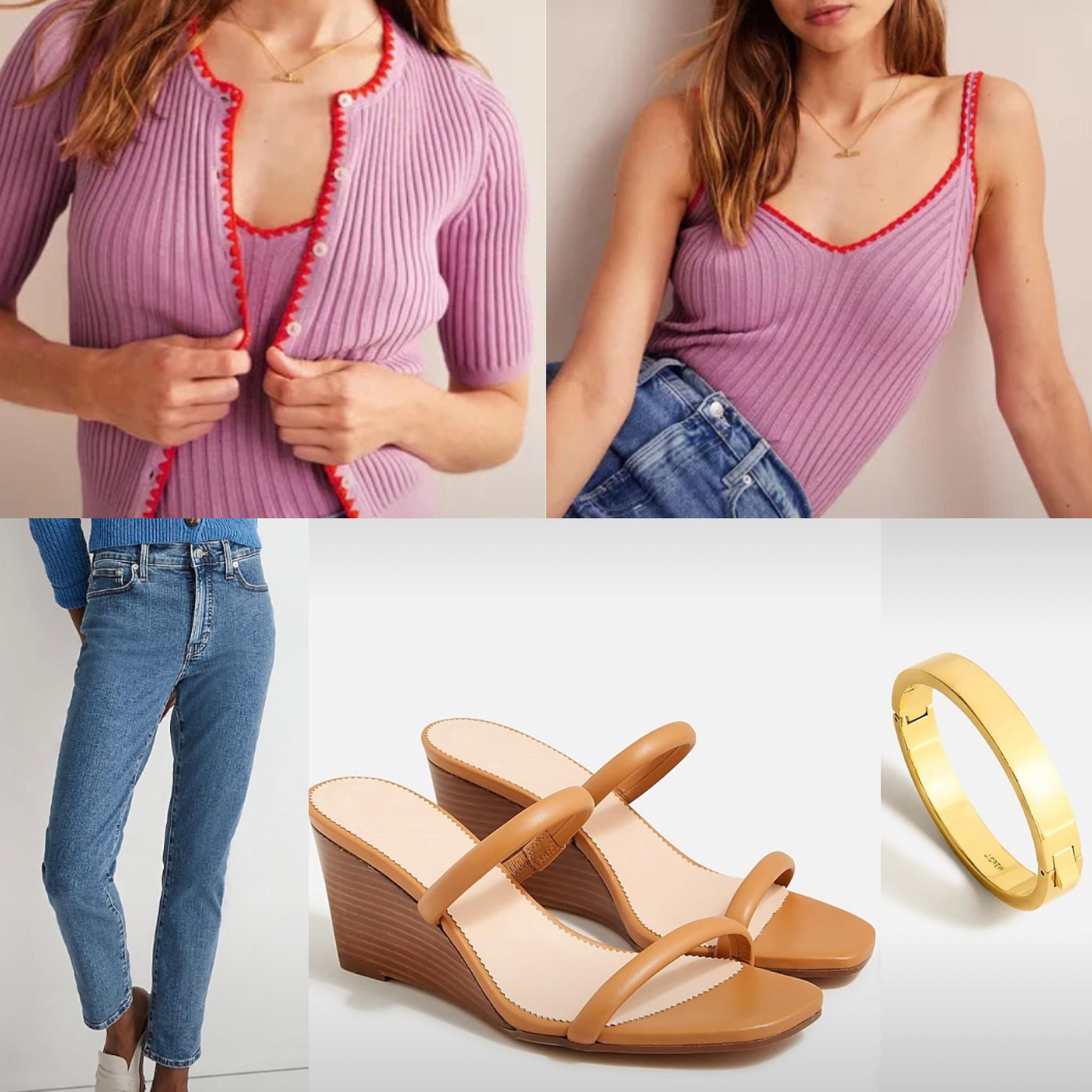 Sweater, cardigan, jeans, denim, bangle, gold, tank, sale, wedges

#LTKshoecrush #LTKsalealert #LTKBacktoSchool