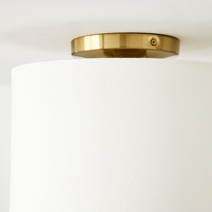 Fabric Shade Drum Flushmount (12"–16") | West Elm (US)