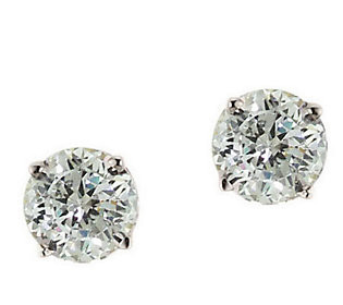 Diamonique 1.00 ct tw 100-Facet Stud Earrings,1 4K Gold | QVC