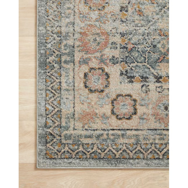 Loloi II Jocelyn 8 X 10 (ft) Sky / Indoor Distressed/Overdyed Oriental Area Rug | Lowe's