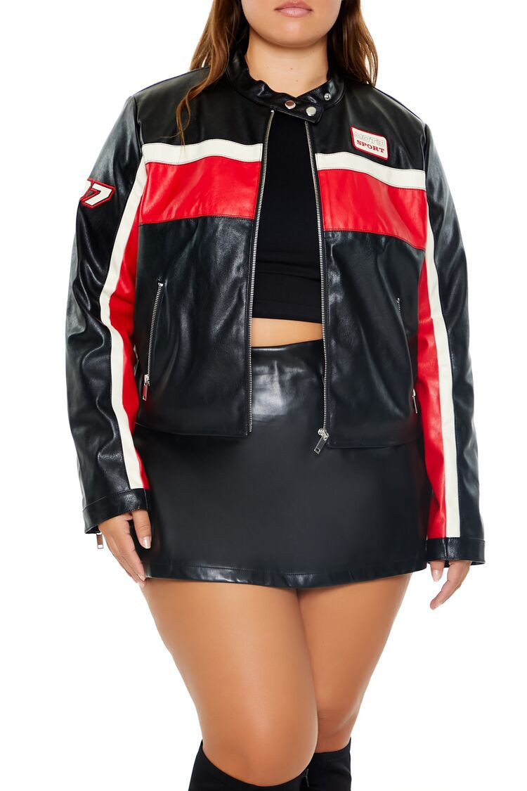 Plus Size Moto Sport Jacket | Forever 21