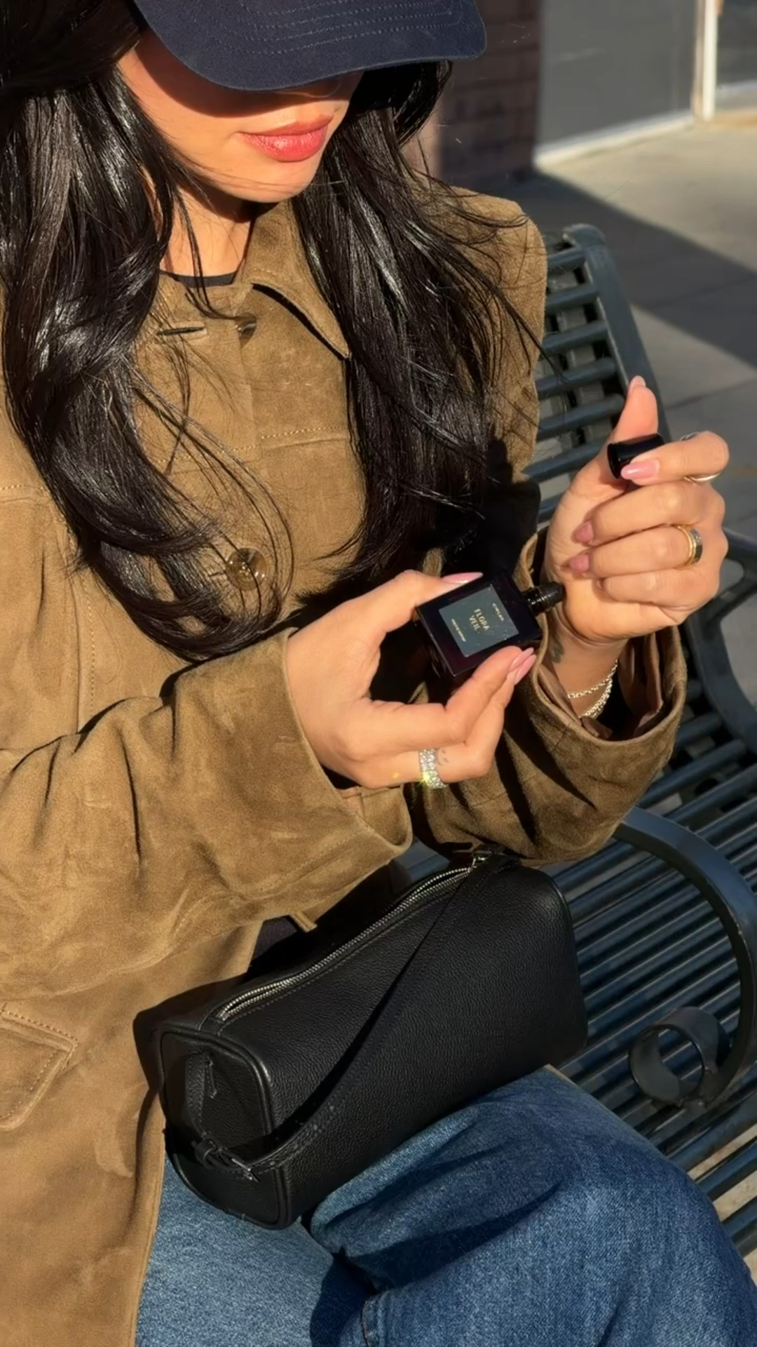the perfect winter ootd revolve suede waist cinched jacket, navy polo hat, my favorite go to barrel jeans, black loafers + my go to scent cyklar flora veil  #ootd #fashioninspo

#LTKootd #LTKValentine #LTKdayinmylife