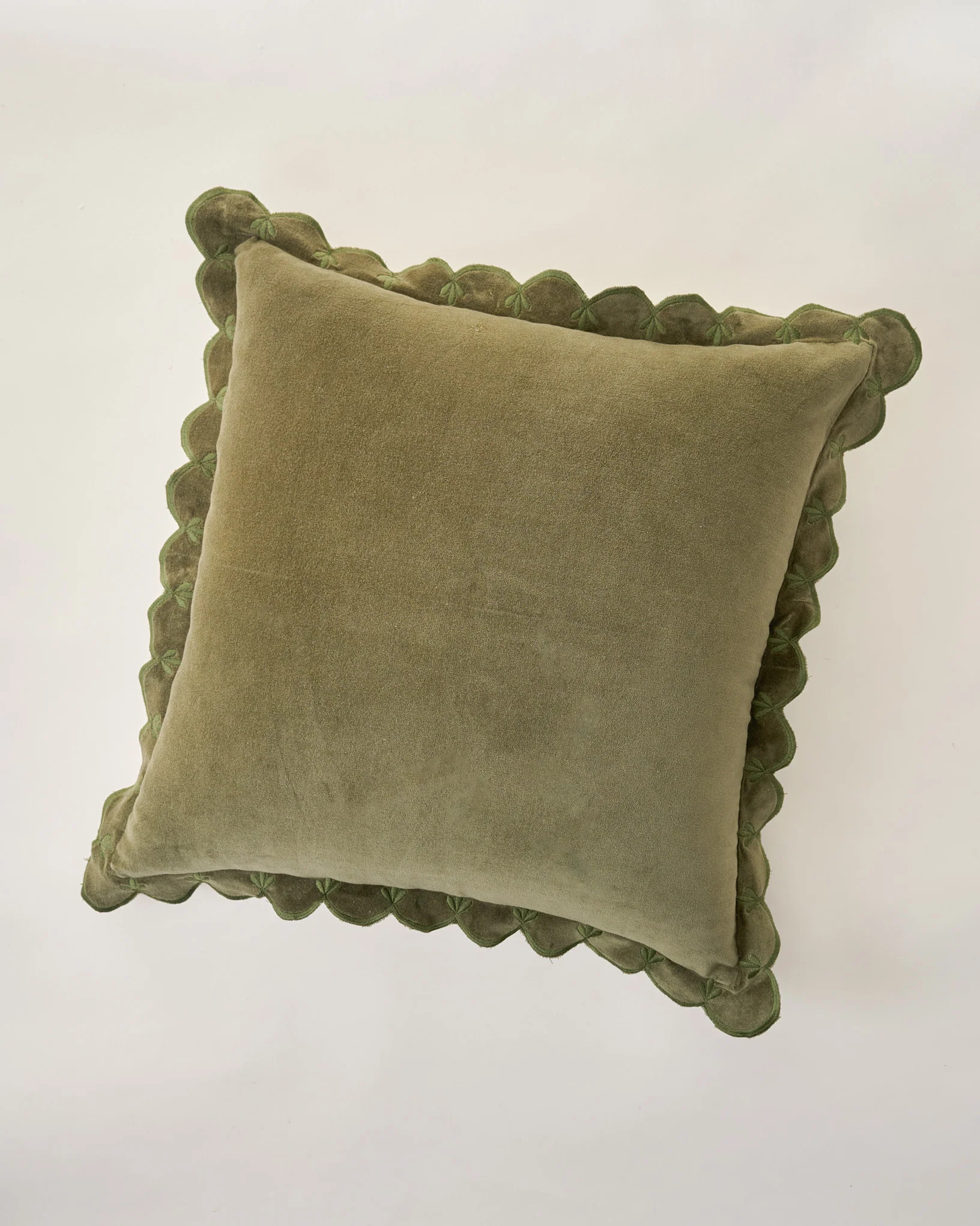 Velvet Scallop Edge Pillow | Magnolia