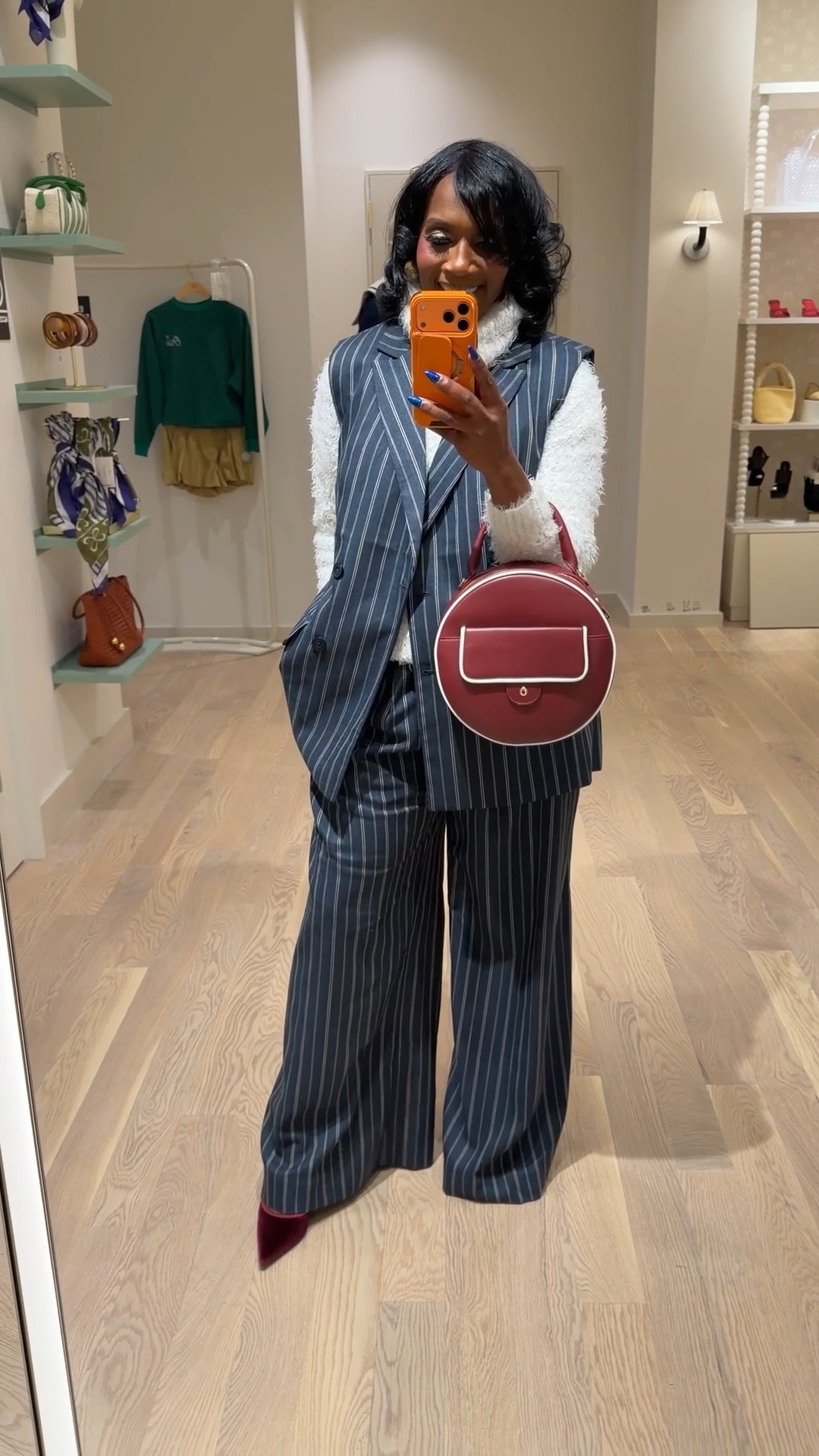 The perfect set for all seasons! 
Wearing a medium.  