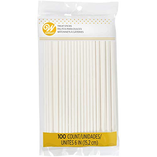 Wilton White 6-Inch Lollipop Sticks, Cake Pop Sticks, 100-Count Currenlty #1 item for "lollipop stic | Amazon (US)