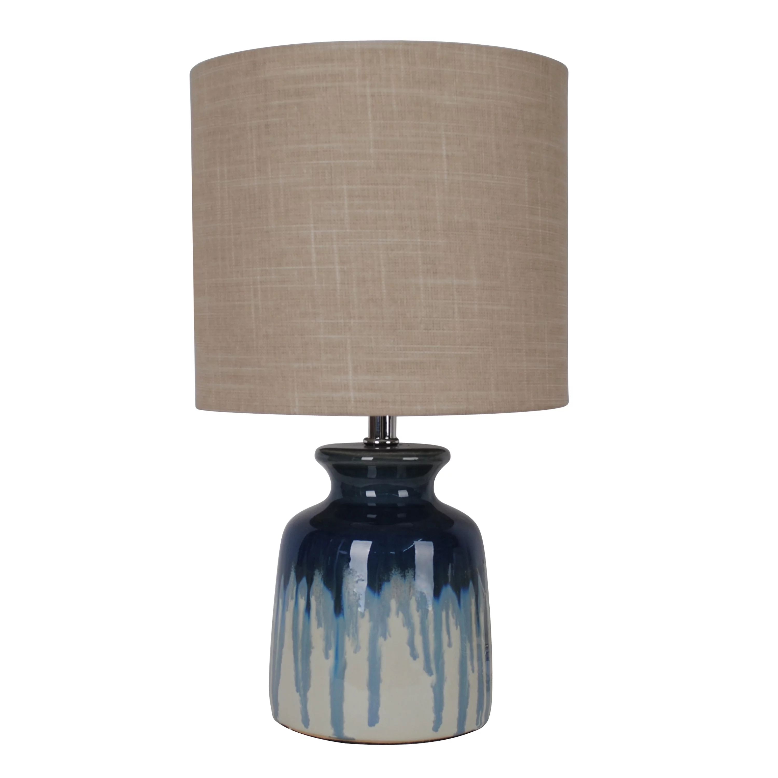 Better Homes & Gardens Ceramic Ombre Drip Table Lamp, Blue | Walmart (US)