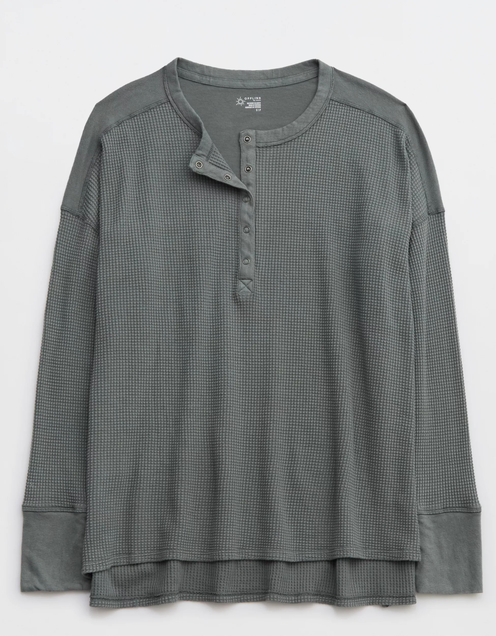 OFFLINE By Aerie Wow! Waffle Henley T-Shirt | Aerie