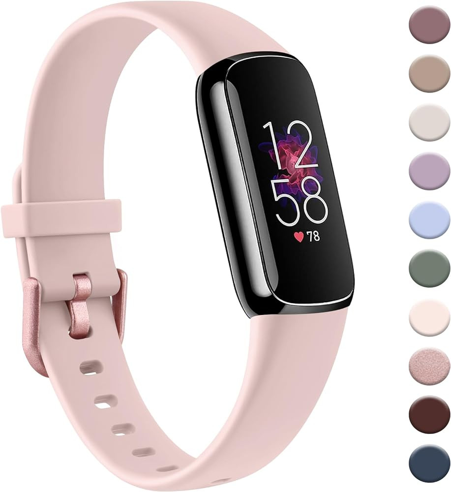 AK Sport Band Compatible with Fitbit Luxe Bands for Women Men, Soft Silicone Replacement Sport St... | Amazon (US)