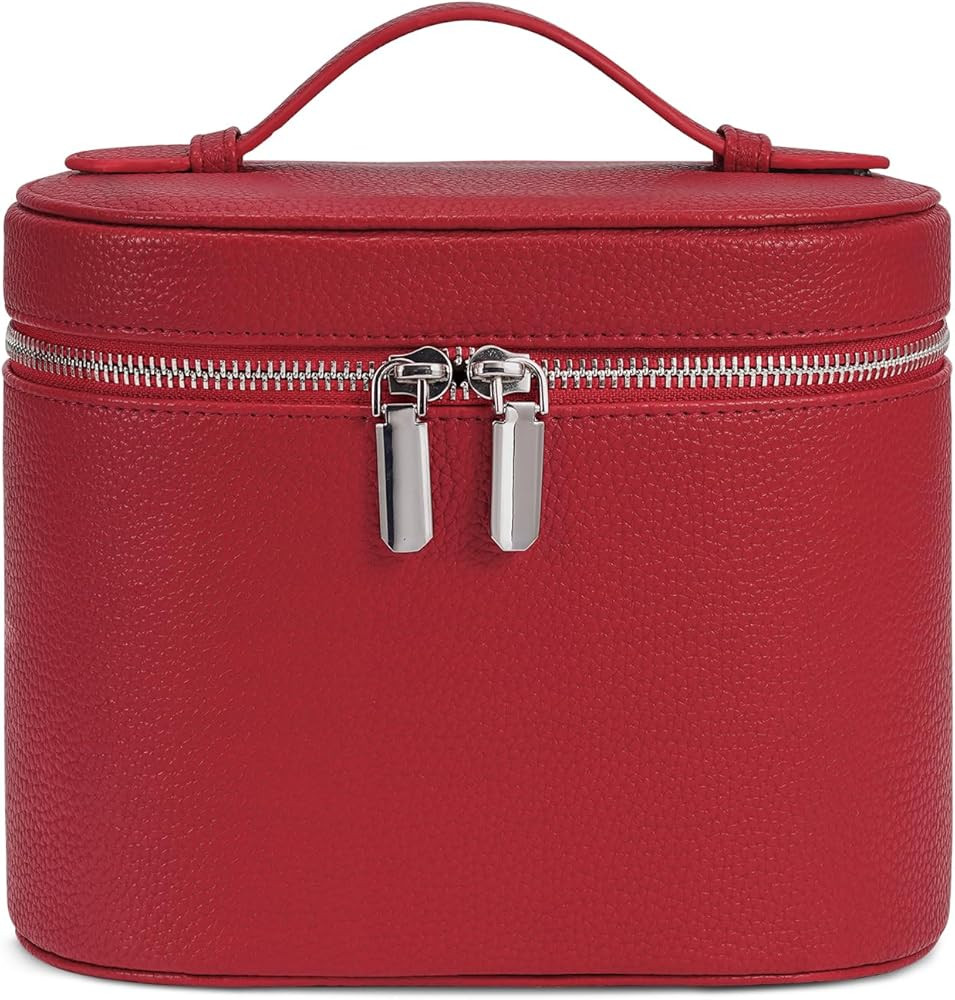 Makeup Bag, Travel Make up Case with Compartments and Handle, Portable Cosmetic Organizer Bags,To... | Amazon (US)