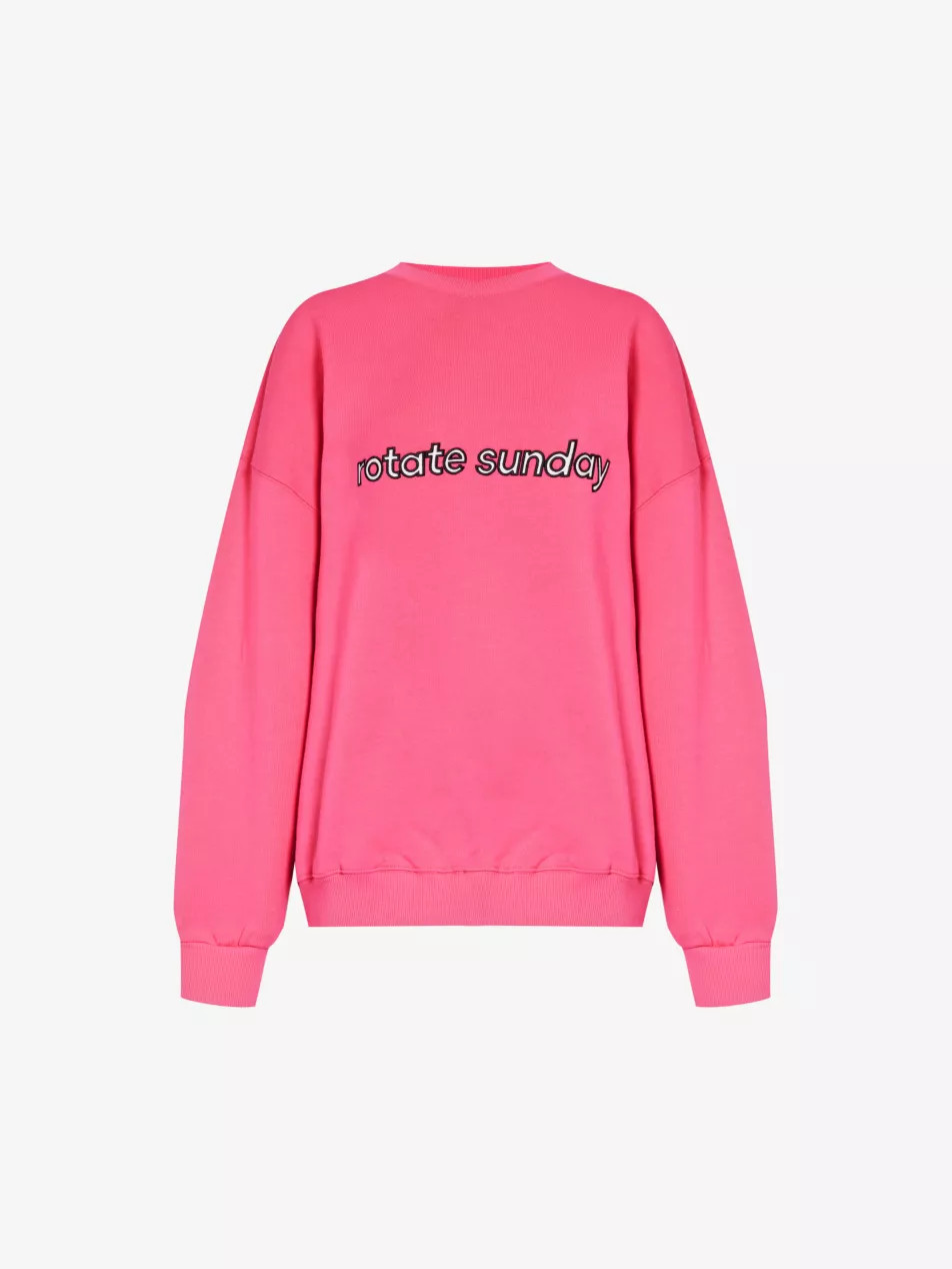 Iris brand-embroidered organic-cotton sweatshirt | Selfridges