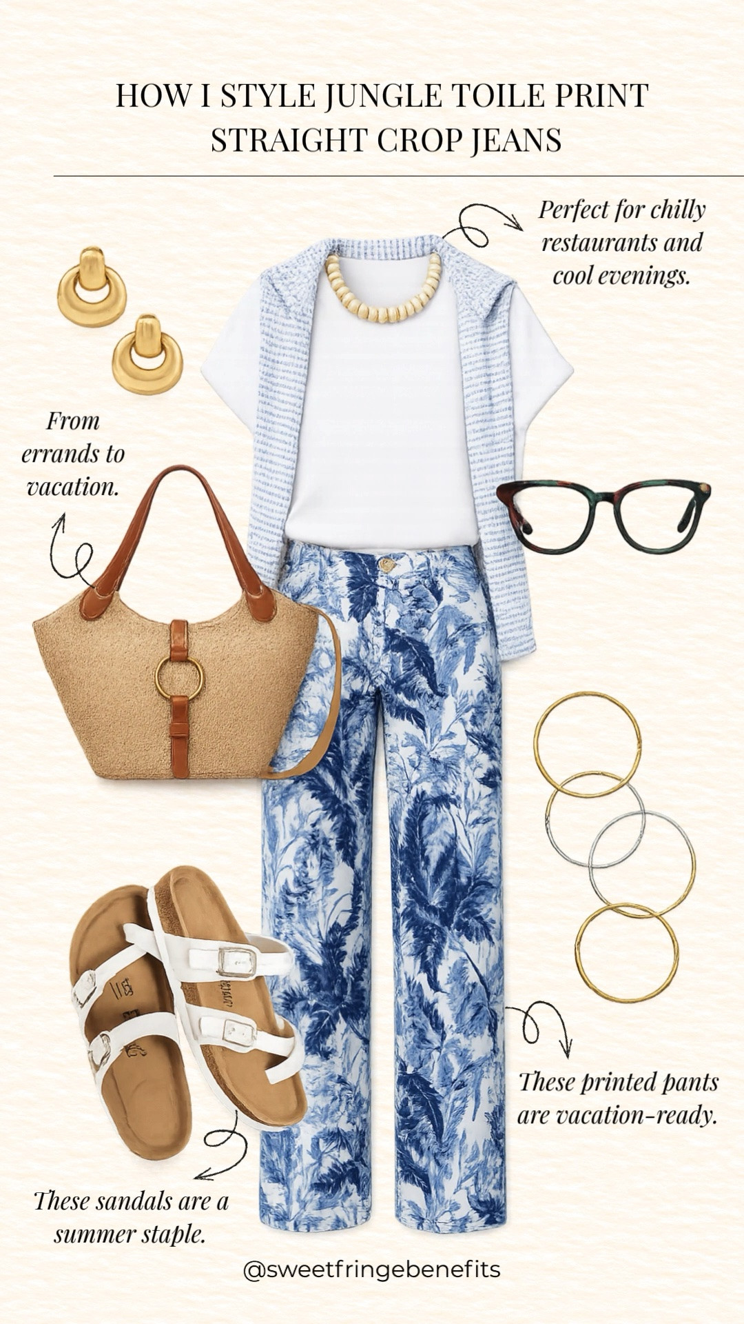 The pants and sweater are ON SALE!

These jungle toile print straight crop jeans are such a fun way to add personality to your wardrobe. 

💡 LTK MADE EASY
❤️ Heart = Support my posts!
🔖 Save = Get sale & restock alerts
📋 Lists = Keep favorites organized
📲 Share = Send lists and products to a friend. Hello, Christmas List!
💬 Comment = Ask me anything about sizing or fit. :-)

#LTKootd #LTKOver40 #LTKSaleAlert