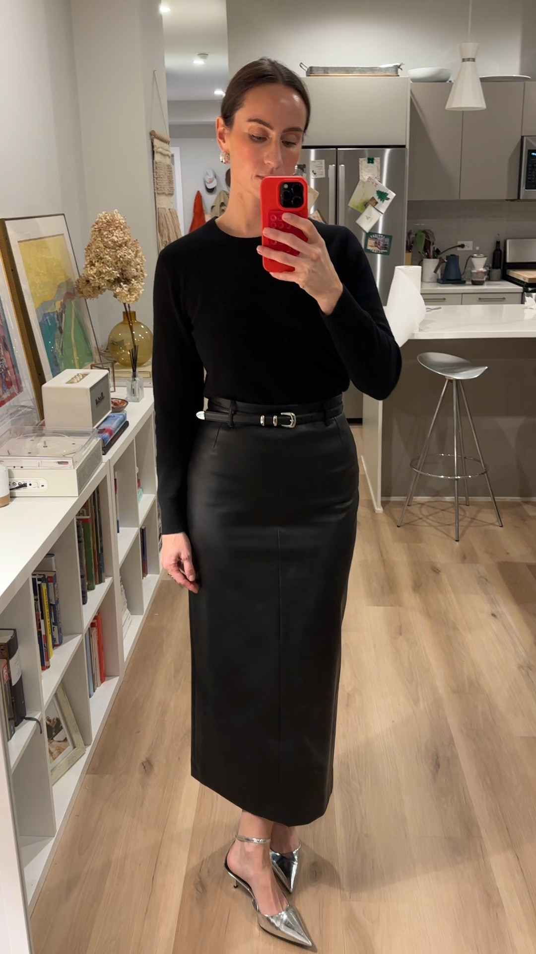Don’t know what to wear to your office holiday party? This skirt! I’ve had it for two years and it still kills every time…. 

Leather skirt
Black belt 
Holiday party outfit 
Holiday office party outfit  

#LTKHoliday #LTKWorkwear #LTKSeasonal