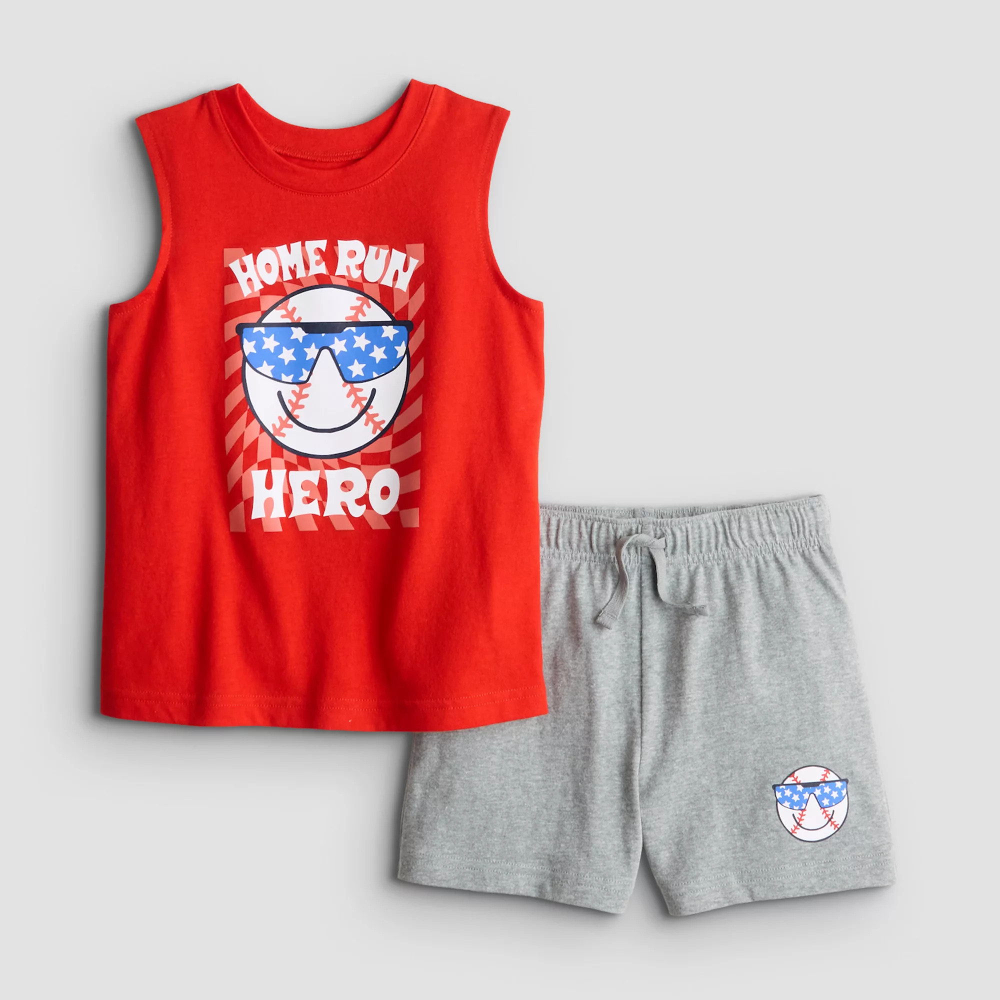Baby & Toddler Boy Jumping Beans® Muscle Tank Top & Shorts Set | Kohl's