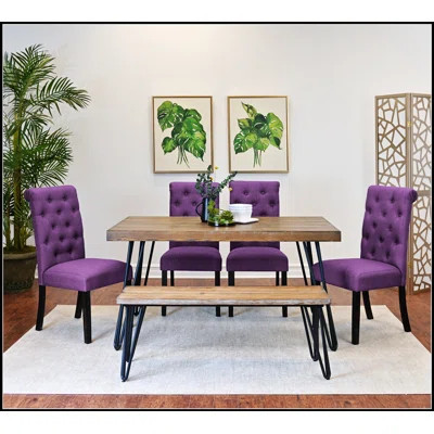 6-Piece Dining Set With Hairpin Legs, Combining Style And Comfort For Modern Dining Rooms | Wayfair North America