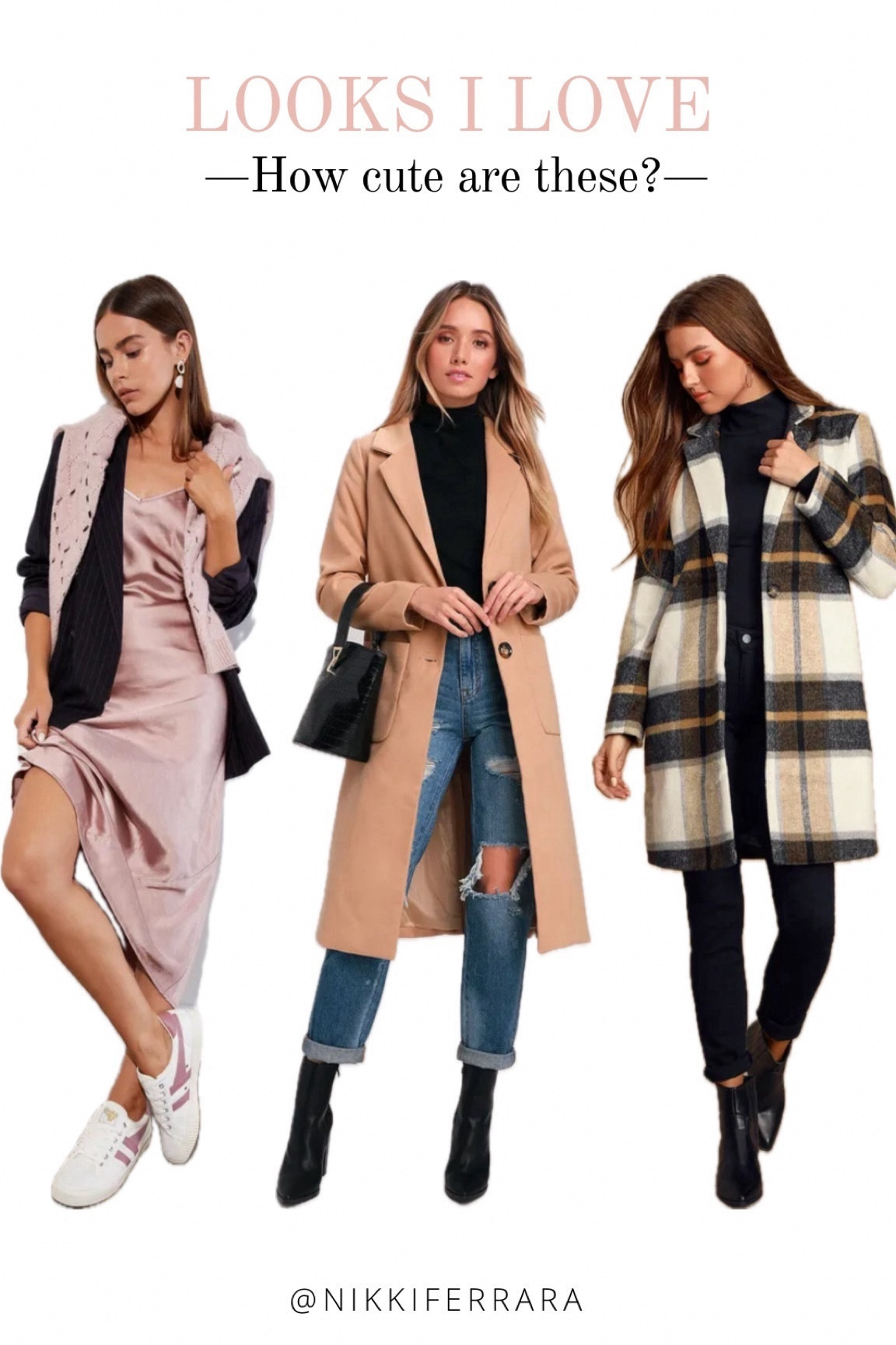 CAPSULE CLOSET OUTFITS🖤
Wool coats, blazers, slip dresses, tennis shoes, black boots, denim, black bodysuits. 
.
.
.
Lulus, lulus dress, lulus boots Winter outfit, sweater dress, lace slip dress, lace slip, white lace bow, lace bow, scarf, chunky scarf, Amazon scarf, Amazon coat, viral amazon set, viral Amazon, earmuffs, beige earmuffs, moon boots, winter boots, furry earmuffs, fingerless mittens, winter coat, winter jacket, ski trip, ski trip outfits, winter dress, winter accessories

#LTKMostLoved #LTKover40 #LTKworkwear