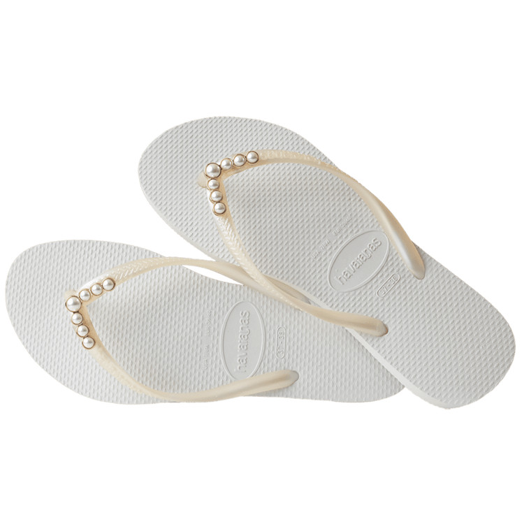 Slim White Pearl Flip Flops | Havaianas