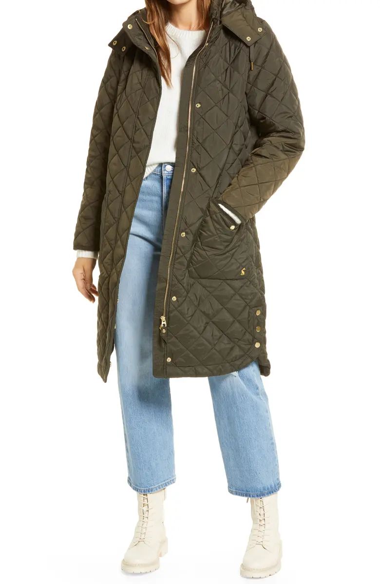 Joules Chatham Long Quilted Coat | Nordstrom | Nordstrom