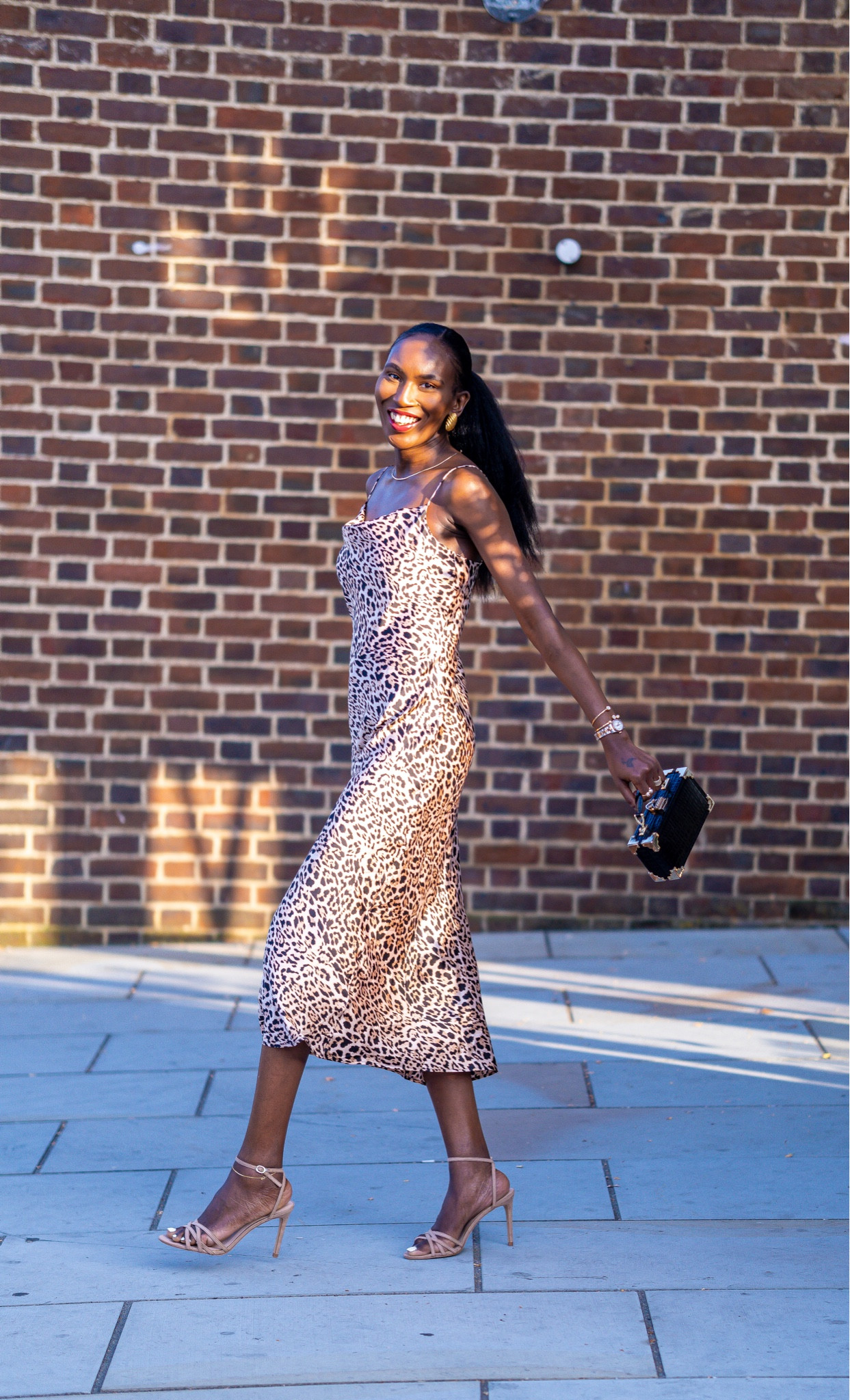 cheetah print slip dress Brown Leopard Loose Side Split Mini Material and Care 100% Polyester Low / No stretch Pre-Fall 2024 trend alert: Leopard