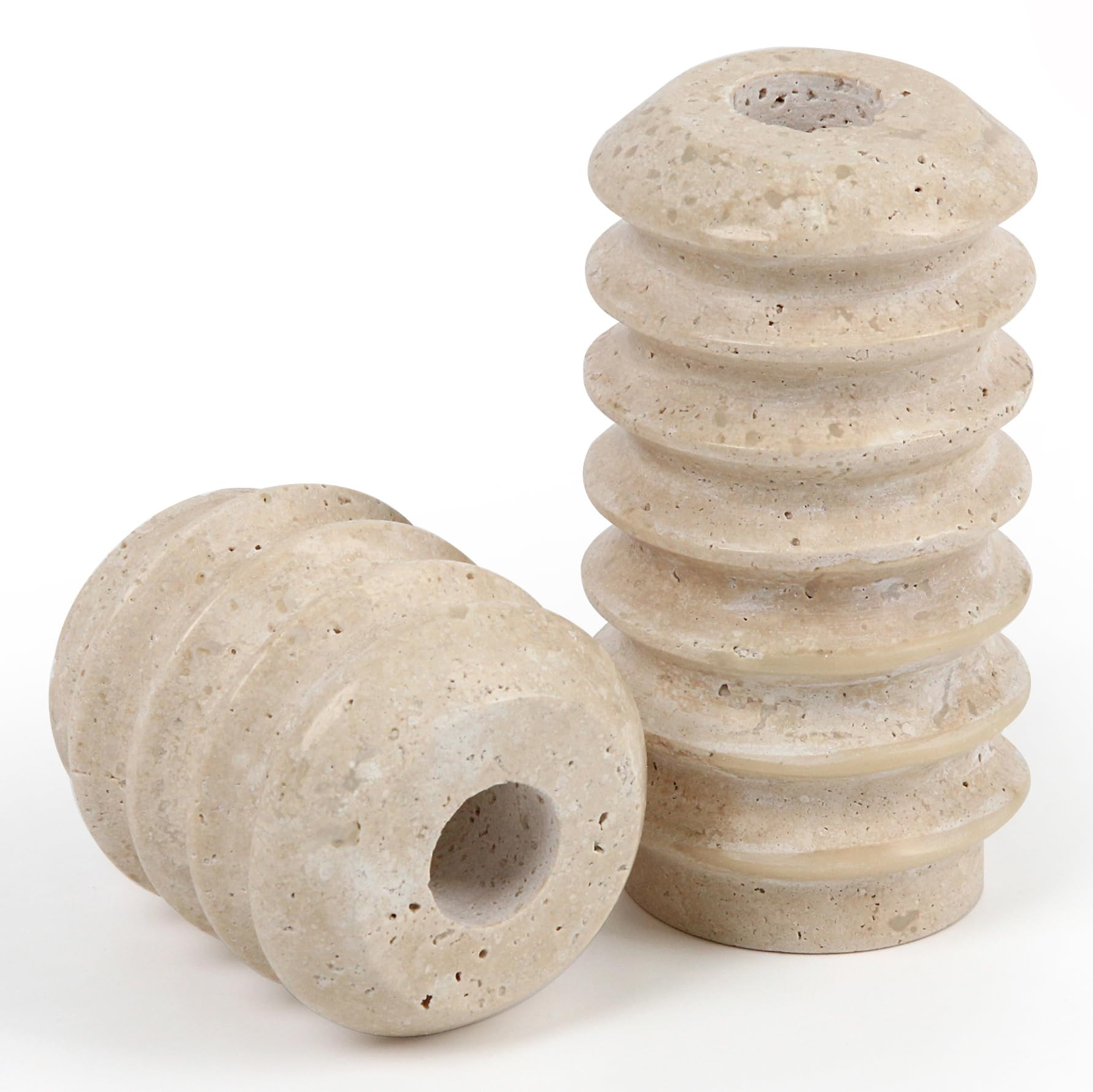 Vixdonos Taper Candle Holder Set Natural Travertine Candlestick Holder Mantle Candle Stand with N... | Amazon (US)