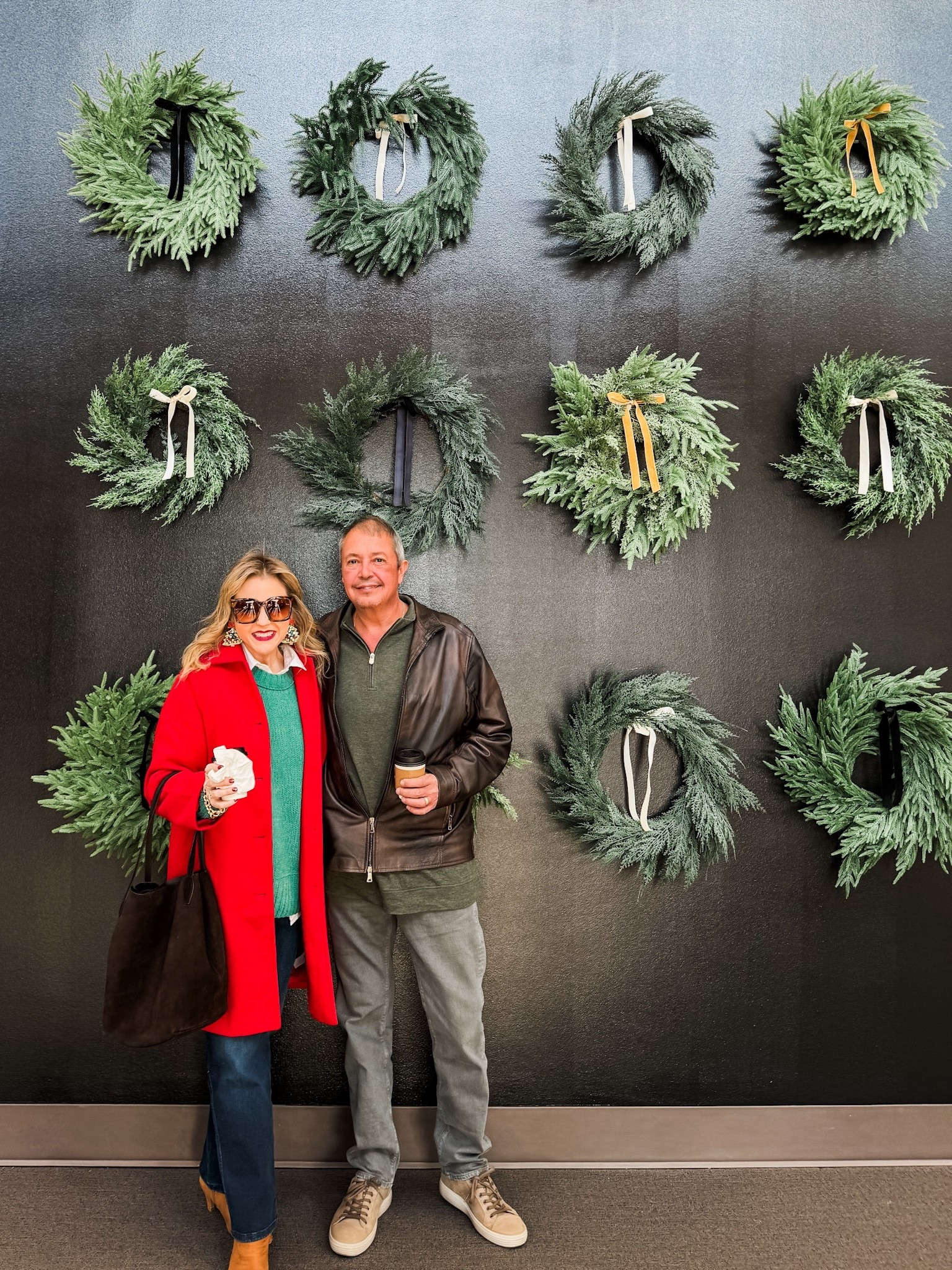 In love with this festive combo! I have this coat in multiple colors and it’s an absolute steal. 5’3” and Sized down to an XS in the sweater and coat. 

#LTKSeasonal #LTKOver40 #LTKHoliday