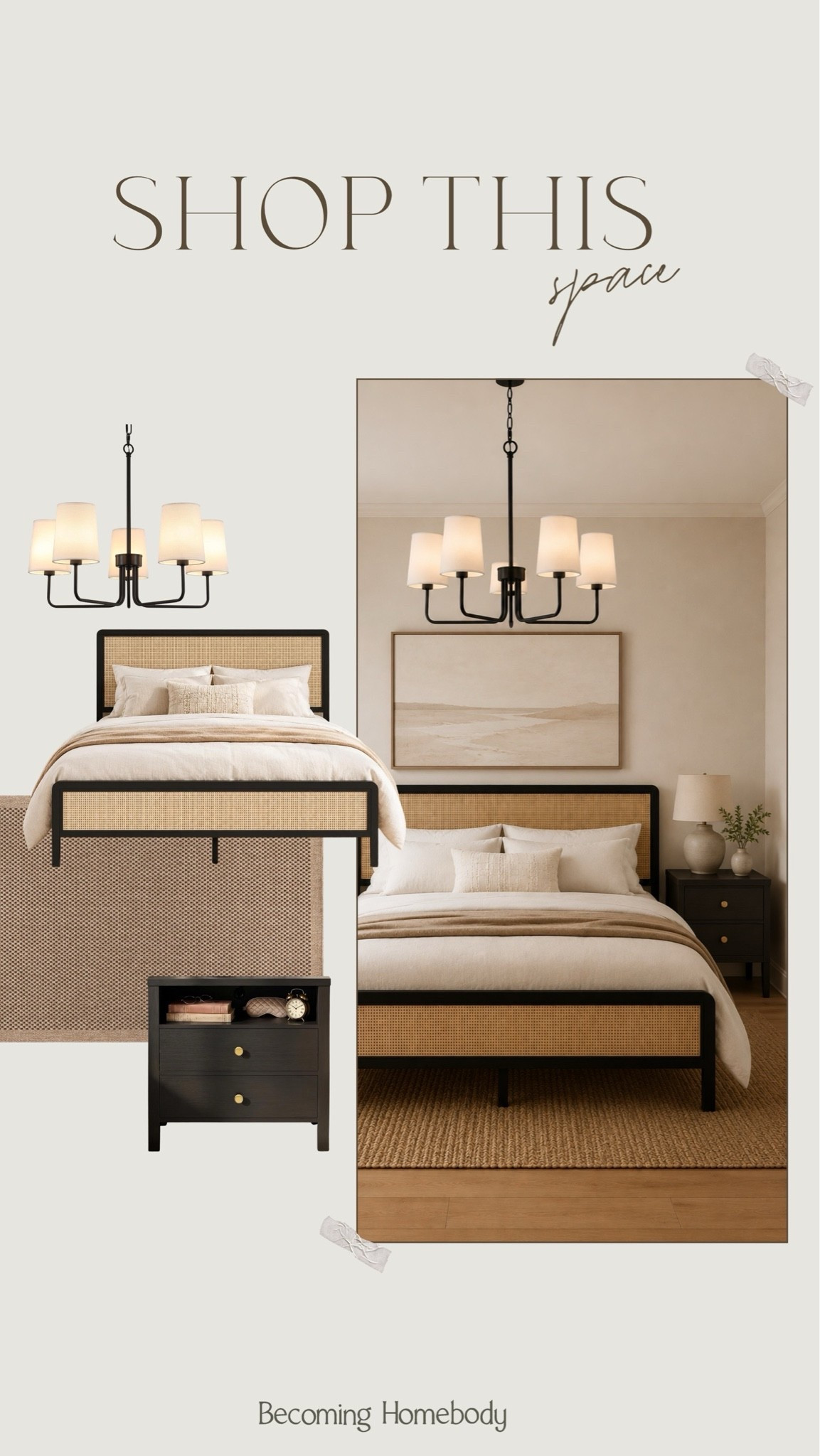 Shop this space! 😍 The prettiest Amazon bedroom finds — this lighting fixture is gorgeous! 🖤

#LTKHome