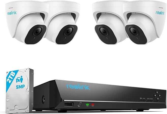 REOLINK Smart 5MP 8CH Home Security Camera System, 4pcs Wired 5MP PoE IP Cameras Outdoor with Per... | Amazon (US)