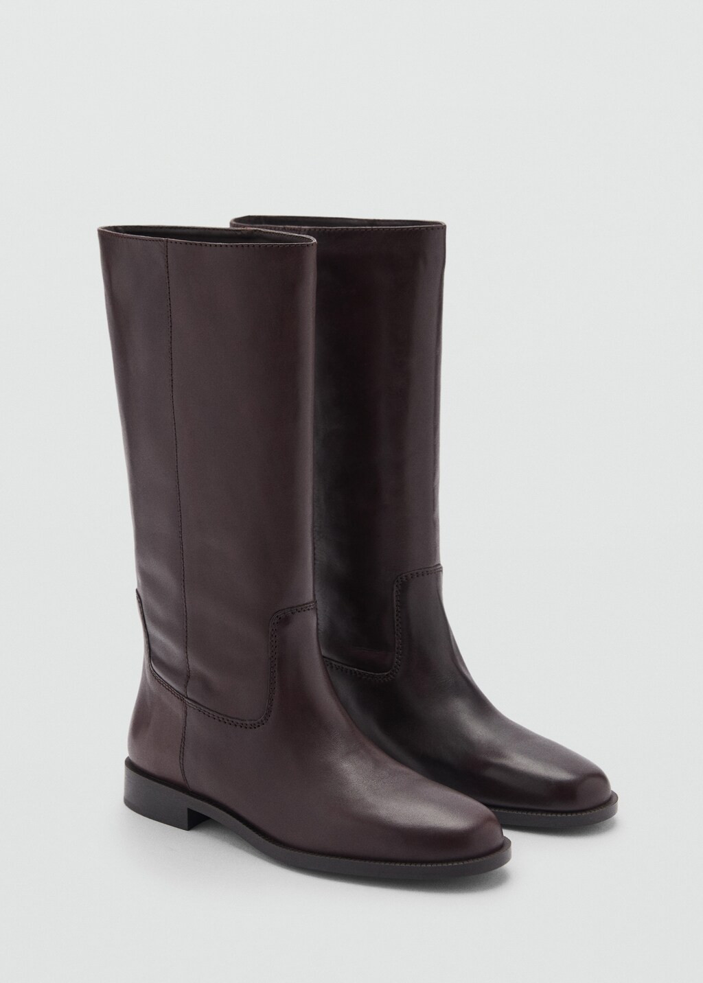 Knee-high leather boots - Women | MANGO Canada | Mango Canada