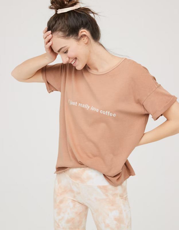 OFFLINE Unstoppable Coffee Graphic T-Shirt | American Eagle Outfitters (US & CA)