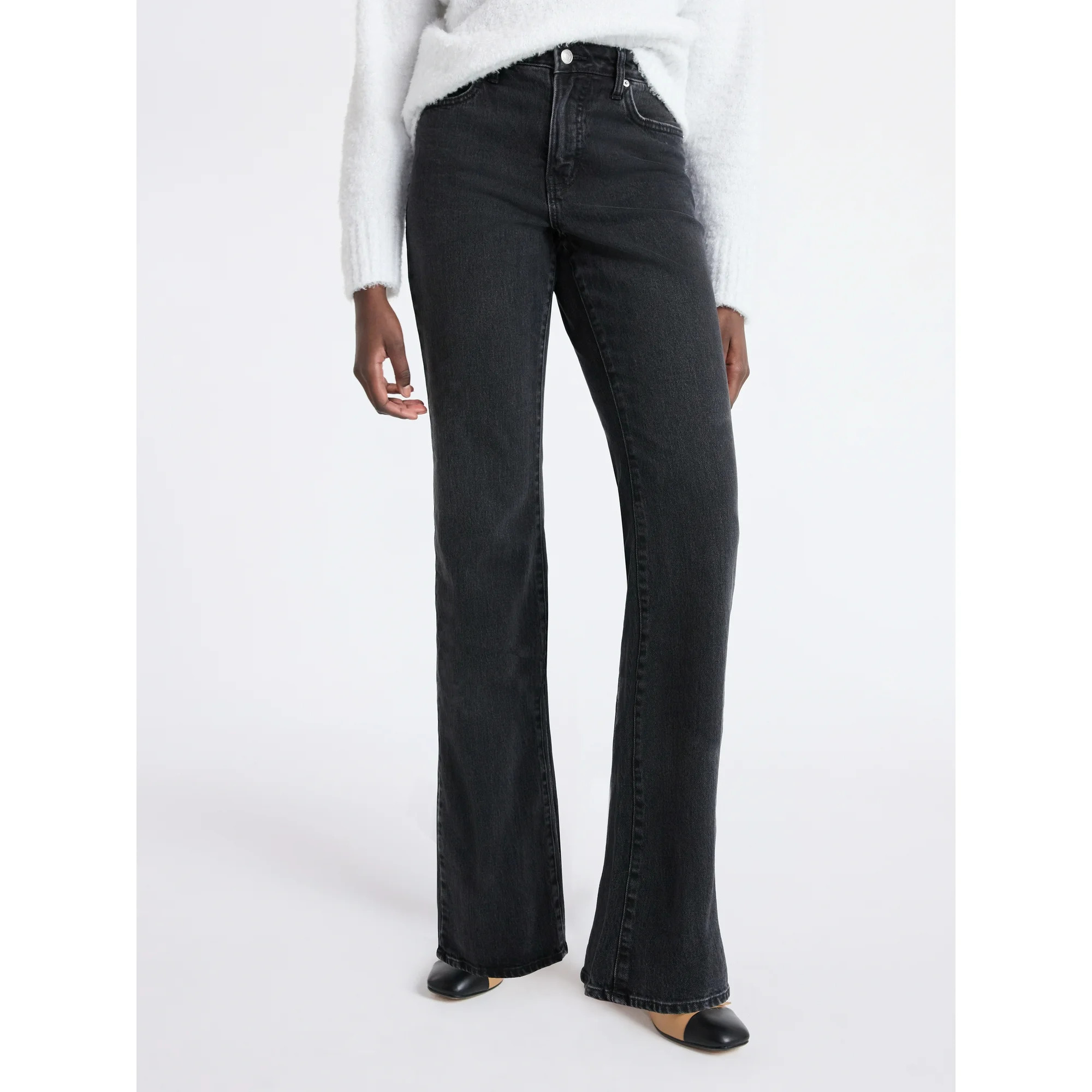 Free Assembly Women's Mid Rise Full Length Bootcut Jeans, 32" Inseam, Sizes 0-20 | Walmart (US)
