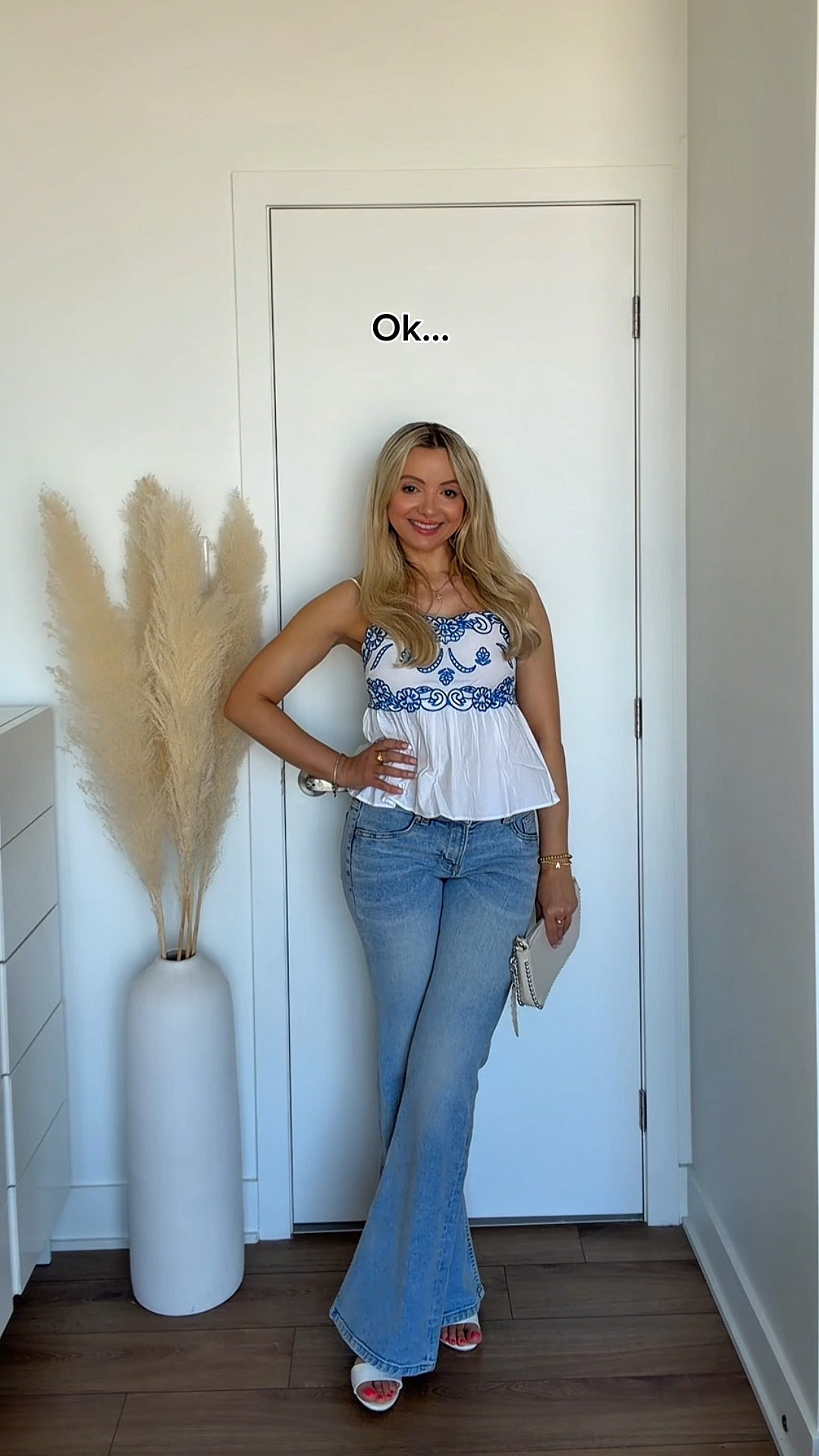 3 jeans outfit ideas for summer 

Jeans denim flare jeans straight jeans skinny jeans top summer top peplum top halter top pink white and blue straw bag polka dots

#LTKWorkwear #LTKootd #LTKTravel