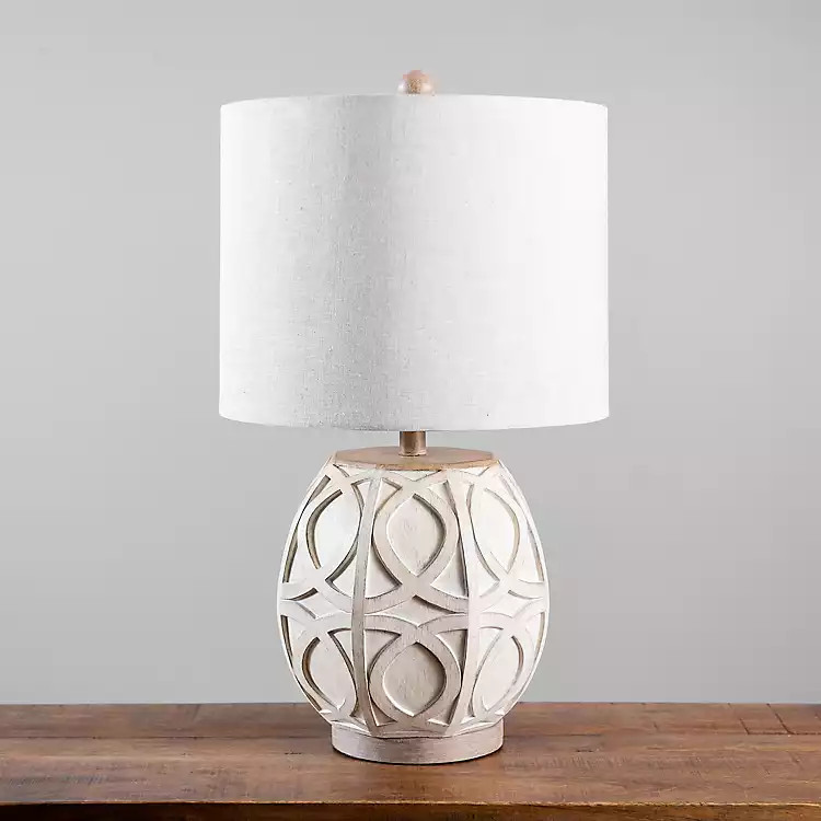 Cream Carved Flourish Table Lamp | Kirkland's Home