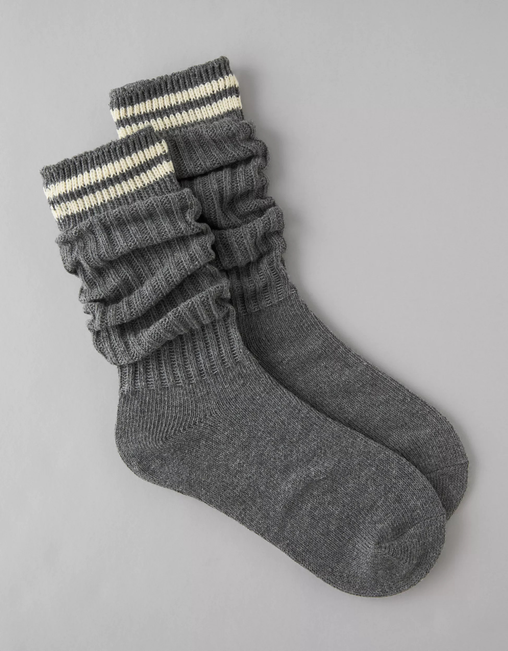 AE Varsity Stripe Slouchy Socks | American Eagle Outfitters (US & CA)