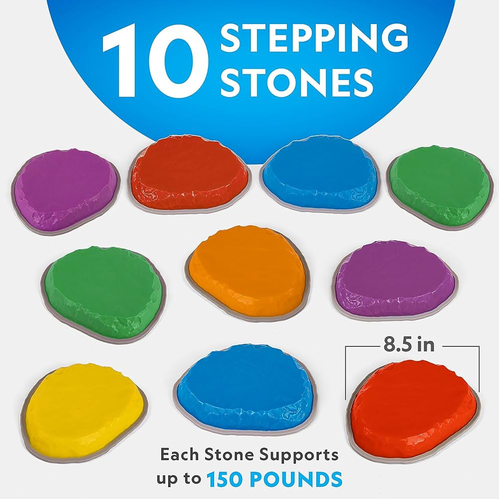 NATIONAL GEOGRAPHIC Stepping Stones for Kids – Durable Non-Slip Stones Encourage Toddler Balanc... | Amazon (US)