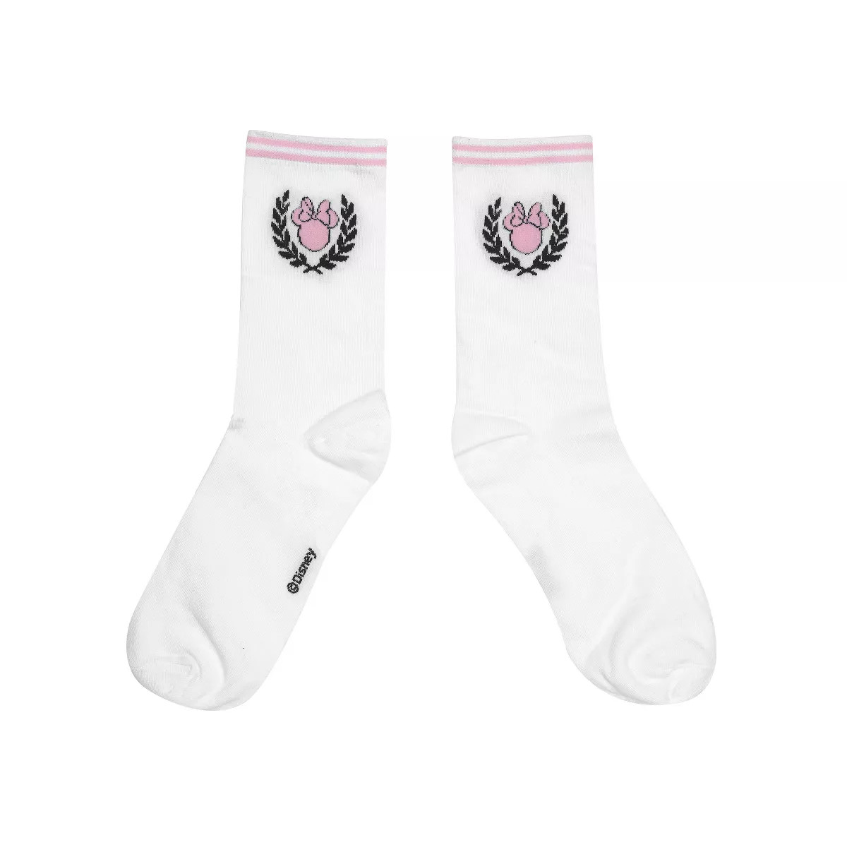 Women's White Minnie Mouse Socks - White S/M | Target