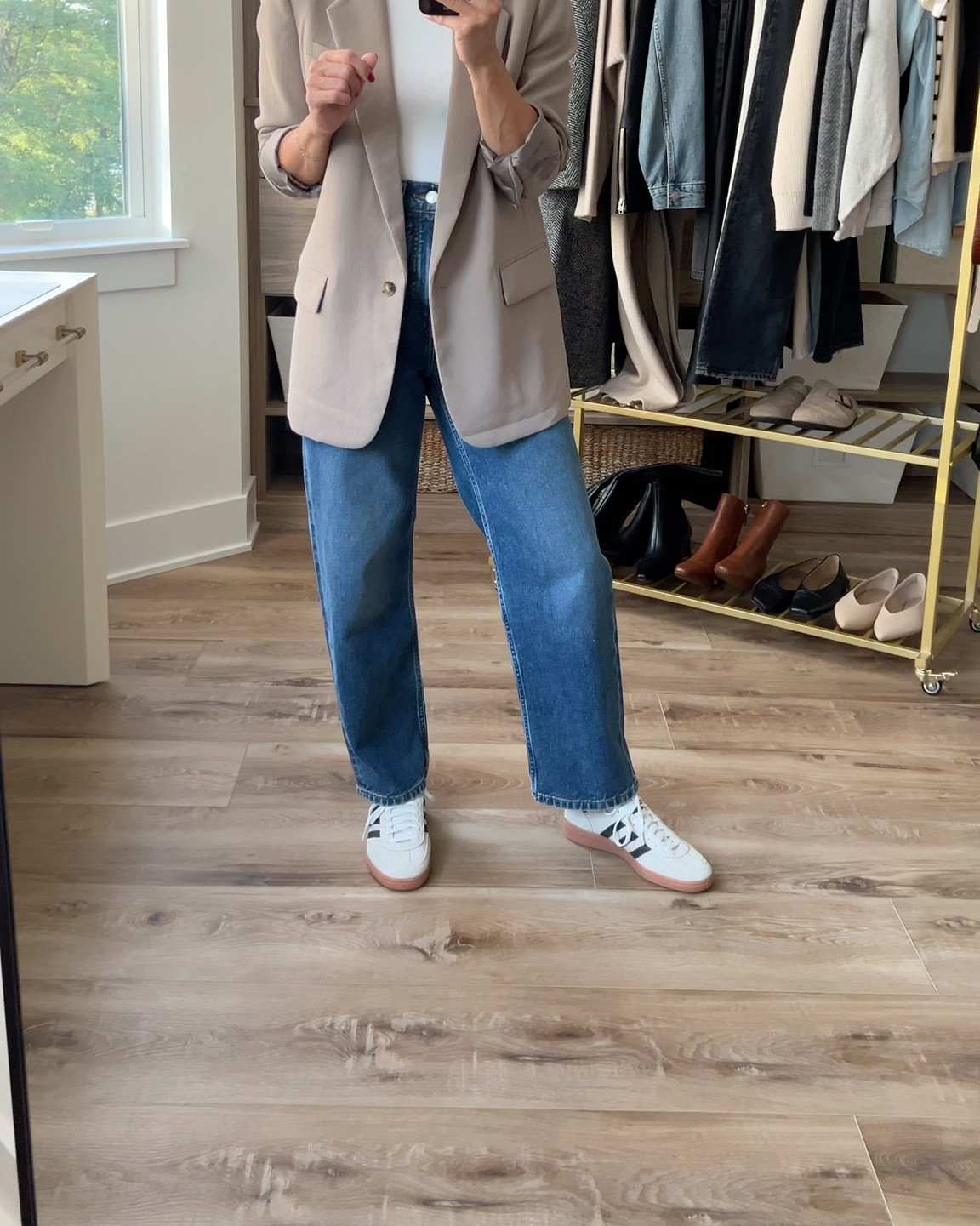 Fall Capsule: Outerwear
Sizing Details:
Blazer: 4
Denim Jacket: medium
Leather Jacket: small
Knit Coat: small (could have sized down)
Wool Coat: xxs (runs very big)

#LTKSeasonal #LTKStyleTip #LTKFindsUnder100