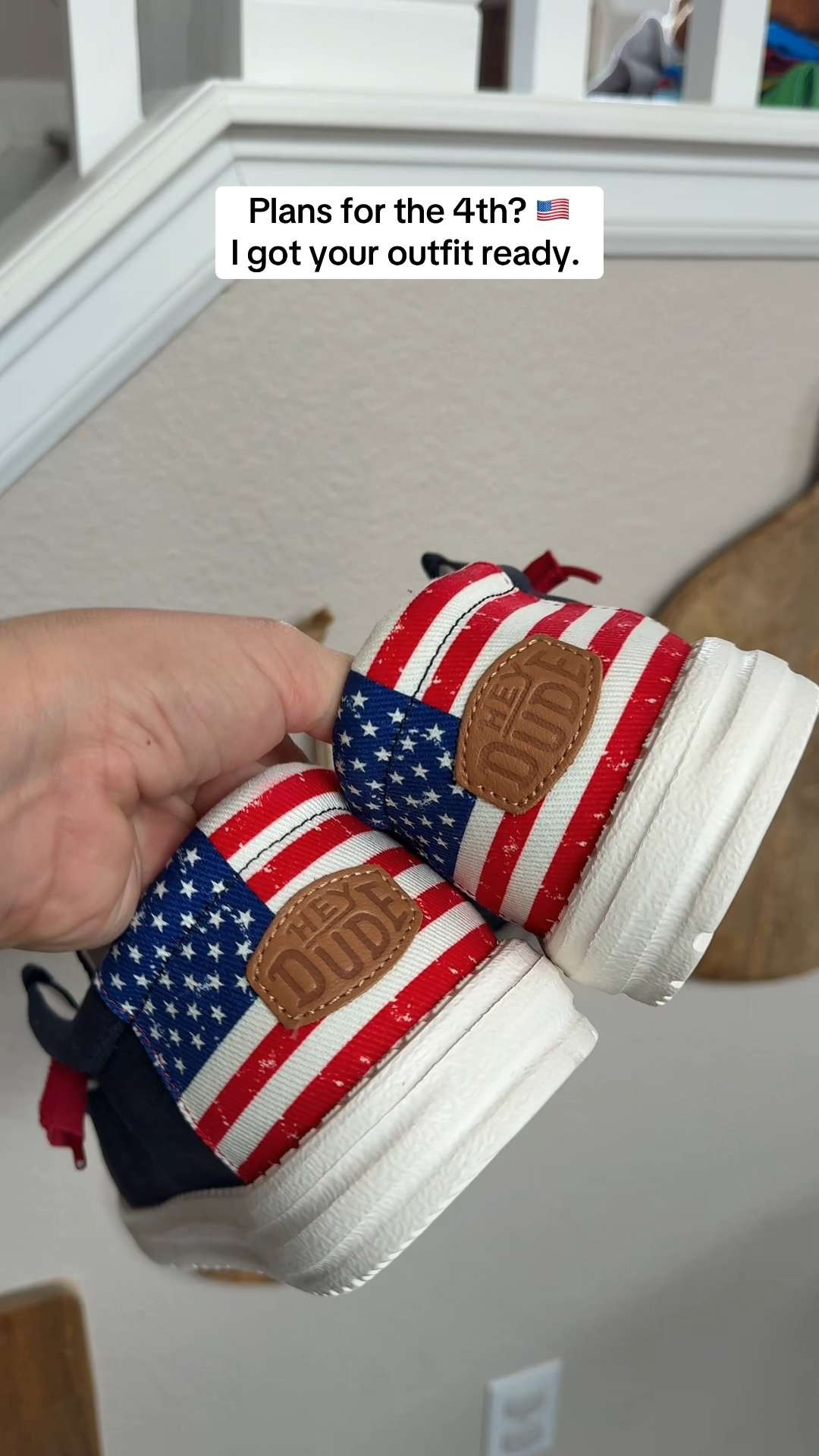 These are the fun patriotic shoes everyone will ask about at BBQs and lake weekends. Super lightweight and easy to wear all day without your feet hurting after. 

 #LTKvlog #LTKSeasonal #LTKMens