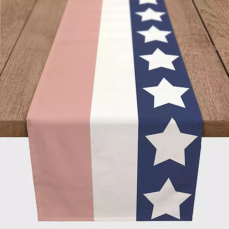 New! July 4th Simple Stripe Decorative Table Runner | Kirkland's Home