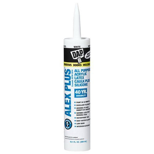 DAP INC 18152/11440 10.1oz White Alex Plus Acrylic Latex Caulk with Silicone, 2 Pack | Amazon (US)